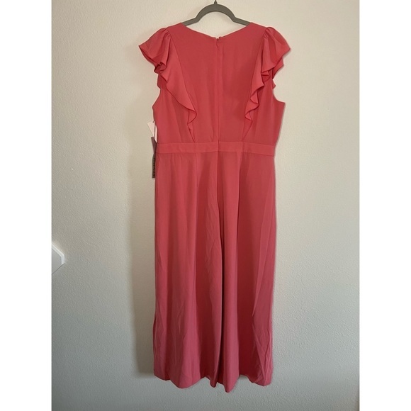 Women’s new Rachel Parcell flounce sleeve side slit pink jumpsuit size XL - Picture 7 of 10